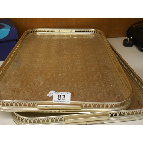 83 - 2 SILVER PLATED TRAYS