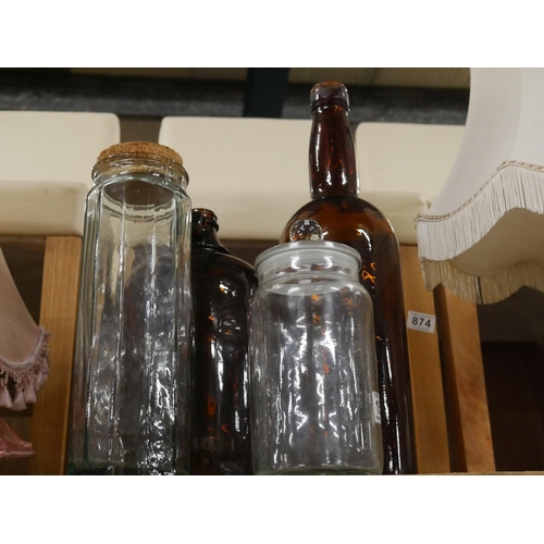 153 - 4 GLASS JARS