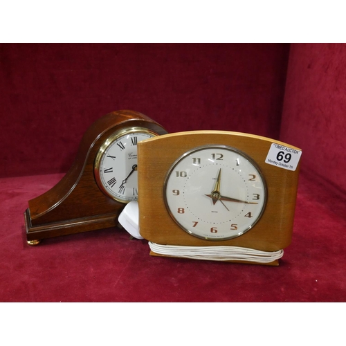 69 - 2 MANTLE CLOCKS