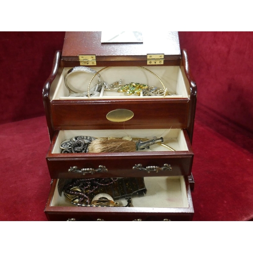 74 - JEWELLERY BOX & CONTENTS