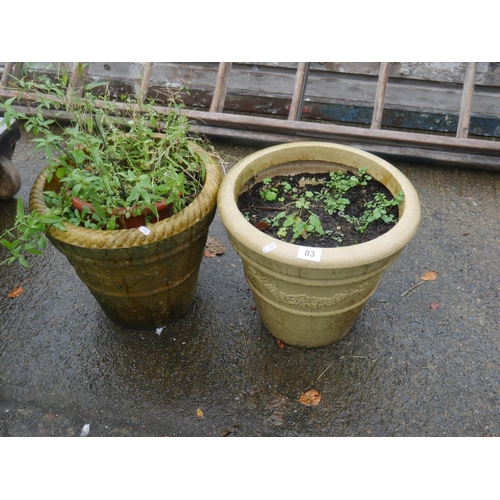 83 - 2 PLASTIC PLANTERS