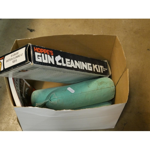 69 - GUN CLEANING KIT, SHOOTING ITEMS ETC