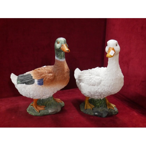 124 - PAIR OF DUCK ORNAMENTS