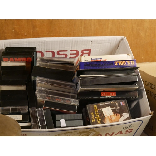 138 - BOX OF TAPES & CDS