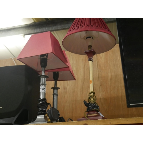 145 - 3 TABLE LAMPS