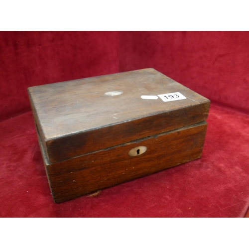 193 - WOODEN BOX