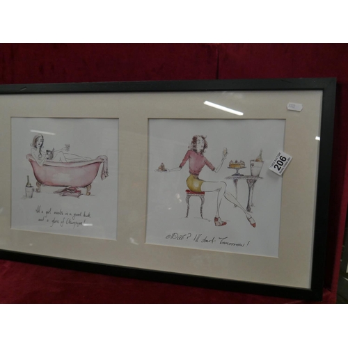 206 - FRAMED PRINTS