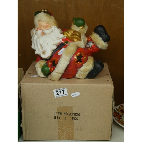 217 - 2 SANTA ORNAMENTS