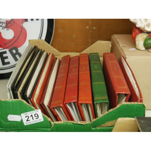 219 - BOX OF ALBUMS