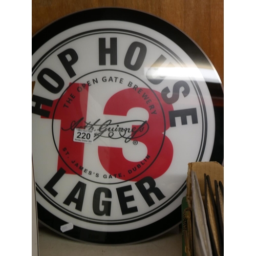 220 - HOP HOUSE LAGER SIGN