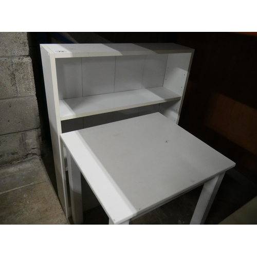 73 - SMALL TABLE & BOOKCASE