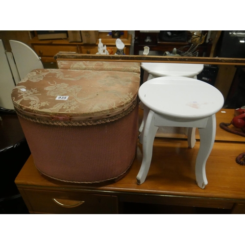 935 - BLANKET BOX & STOOL