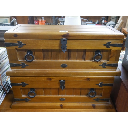 951 - 2 WOODEN CHESTS