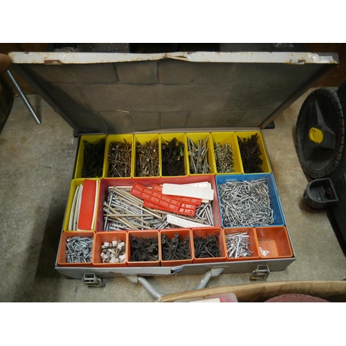 157 - BOX OF SCREWS & NAILS