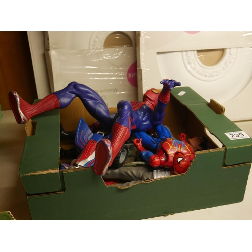 239 - BOX OF ACTION FIGURES