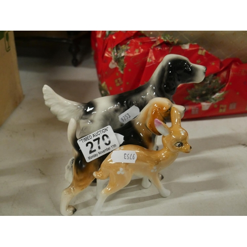 270 - 3 DOG ORNAMENTS