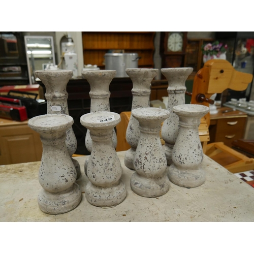 849 - LOT OF CANDLE STANDS