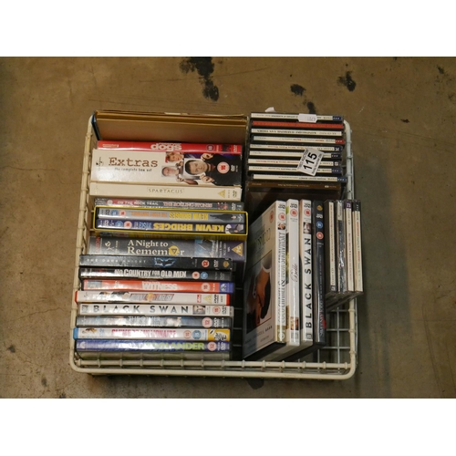 115 - BASKET OF DVDS