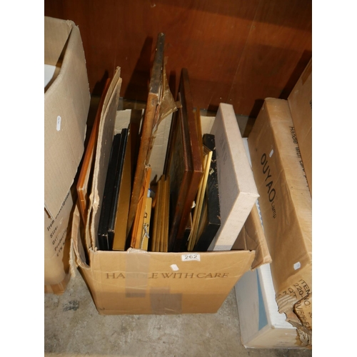 262 - BOX OF PICTURES