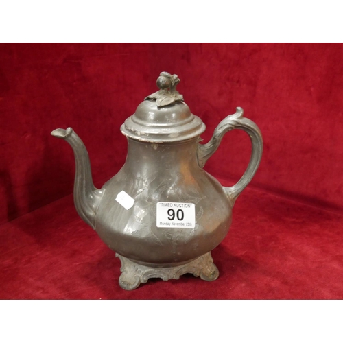 90 - PEWTER TEA POT