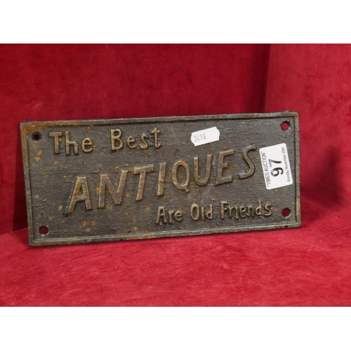 97 - ANTIQUES SIGN