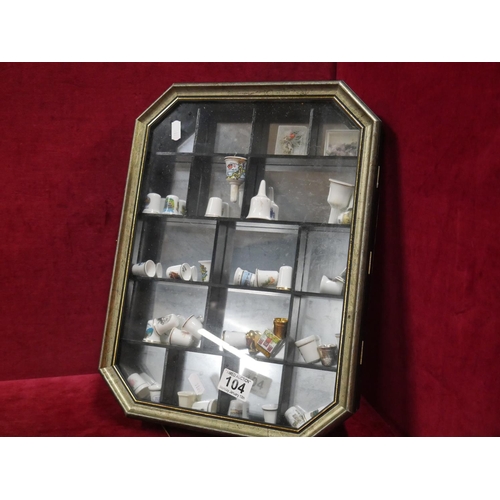 104 - DISPLAY CABINET & THIMBLES