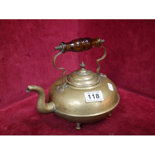 118 - BRASS KETTLE