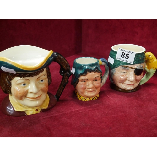 85 - 3 CHARACTER JUGS