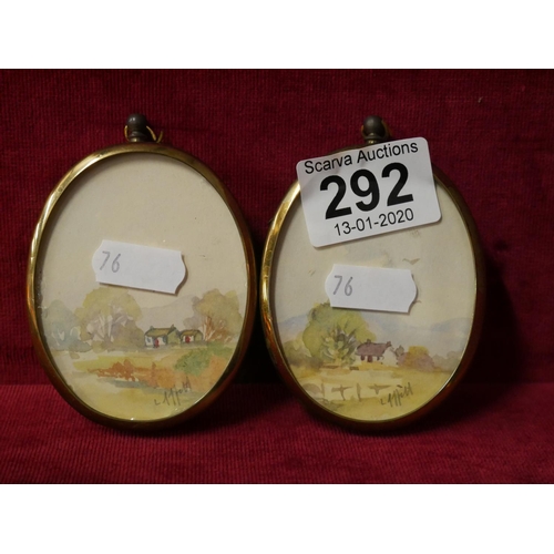 292 - PAIR OF MINIATURES