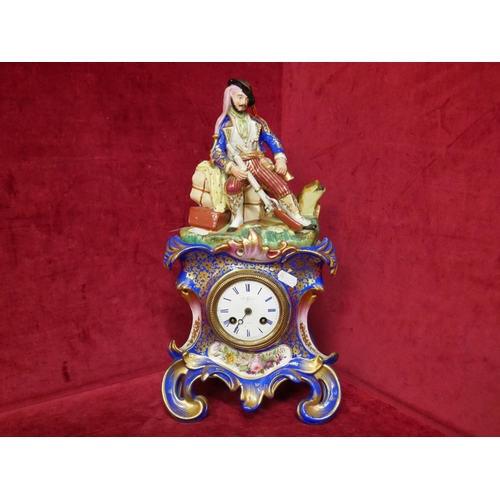 300 - 19th c. PORCELAIN CLOCK