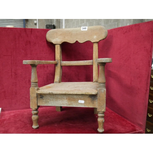 348 - MINIATURE PINE CHAIR