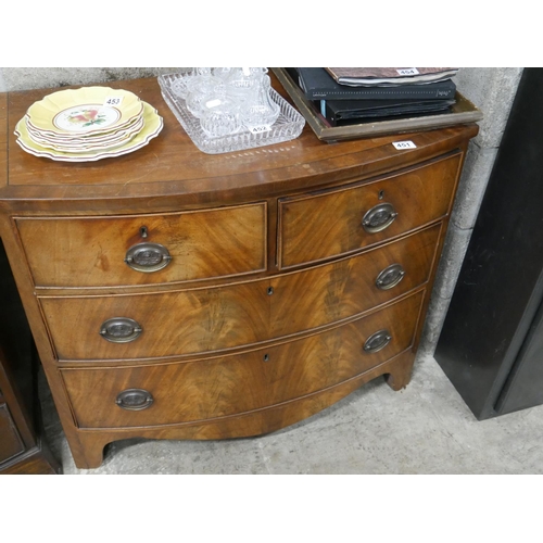 451 - BOW FRONTED CHEST OF DRAWERS