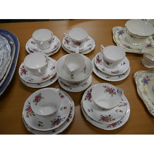 619 - STAFFORDSHIRE TEA SET