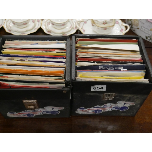 654 - 2 CASES OF 1980s SINGLES