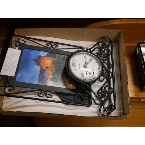 701 - CLOCK & PHOTO FRAME