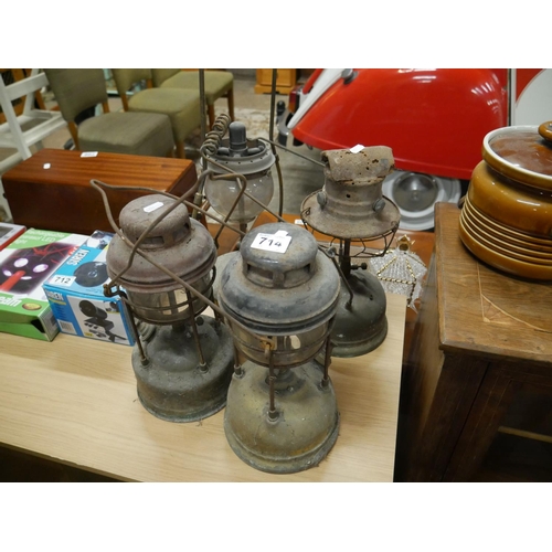 714 - 4 TILLEY LAMPS