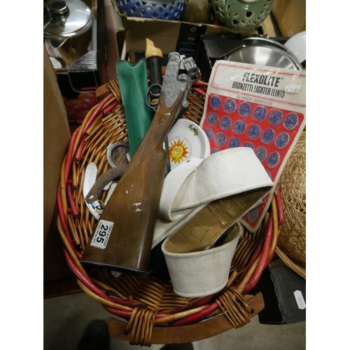 295 - BASKET & CONTENTS