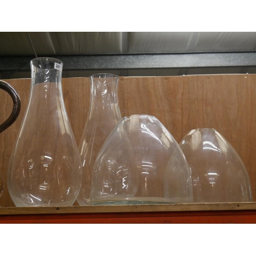 201 - 4 LARGE GLASS VASES