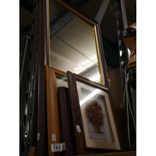 165 - LOT OF MIRRORS & PICTURES