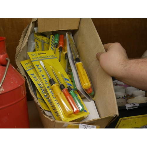 80 - BOX OF SCREWDRIVERS