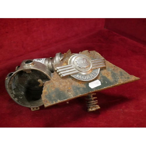 85 - CARBIDE LAMP & OLD CAR BADGE