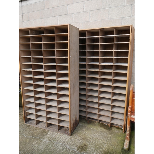 24 - 2 PIGEON HOLE STORAGE CABINETS