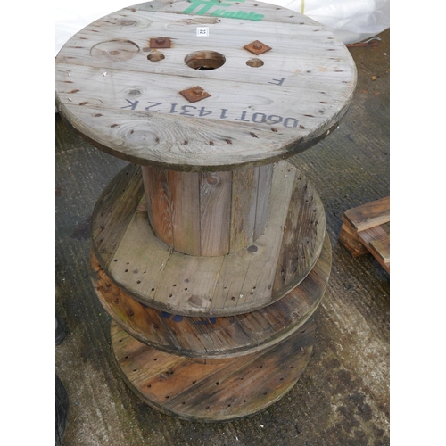 32 - 2 SMALL WOODEN REELS