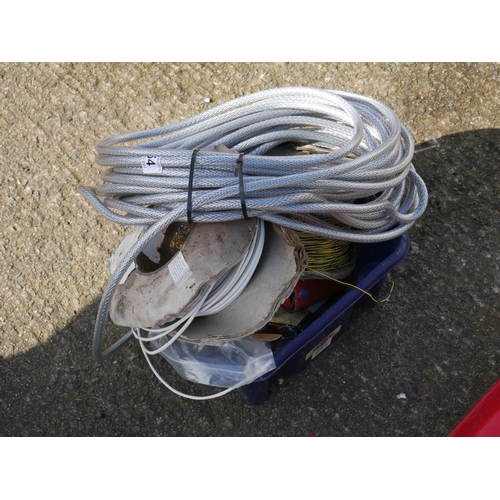 54 - BOX OF CABLE ETC