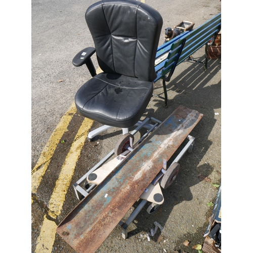 58 - SWIVEL CHAIR, TRUCK BARROW WHEELS ETC