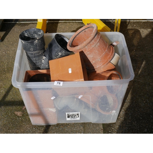 76 - BOX OF PIPE FITTINGS