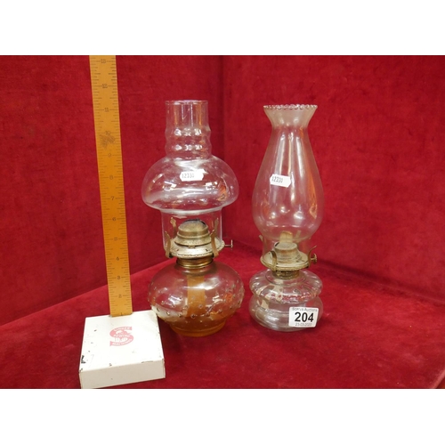 204 - 2 OIL LAMPS