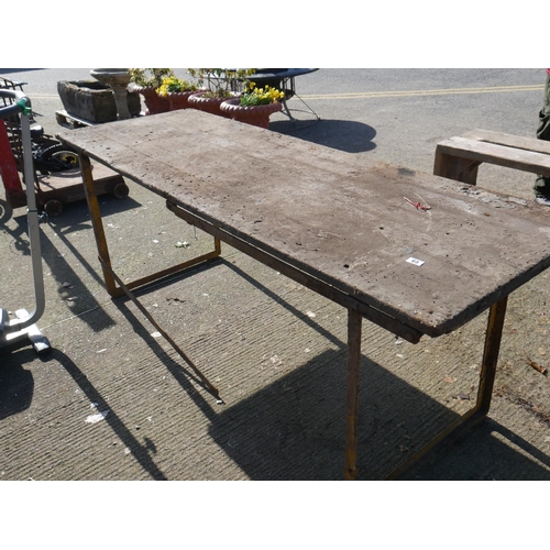 65 - VICTORIAN TRESTLE TABLE