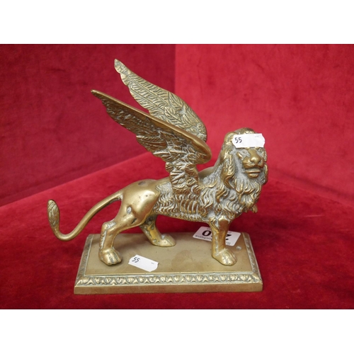 260 - BRASS REGENCY LION PAPERWEIGHT