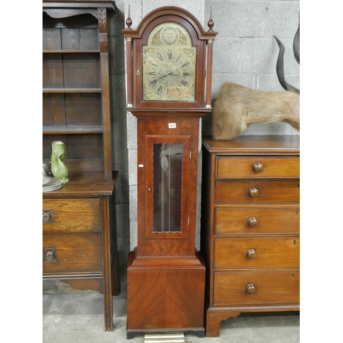 421 - REPRODUCTION TRIPLE WEIGHT GRANDFATHER CLOCK